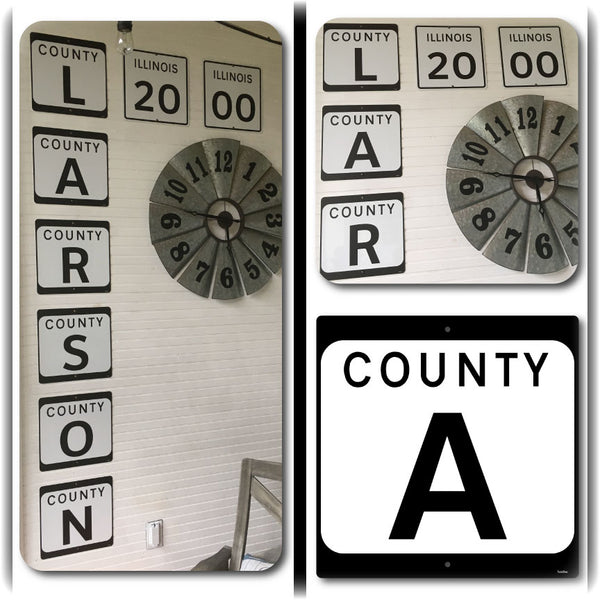 County Letter Highway Signs