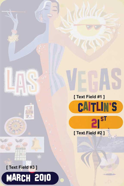 Las Vegas  Personalized  Vintage Travel Sign