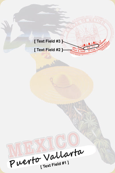 Personalized  Mexico Vintage Travel Sign