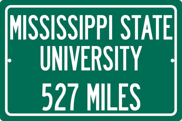 Personalized University Highway Distance Sign - Mississippi State