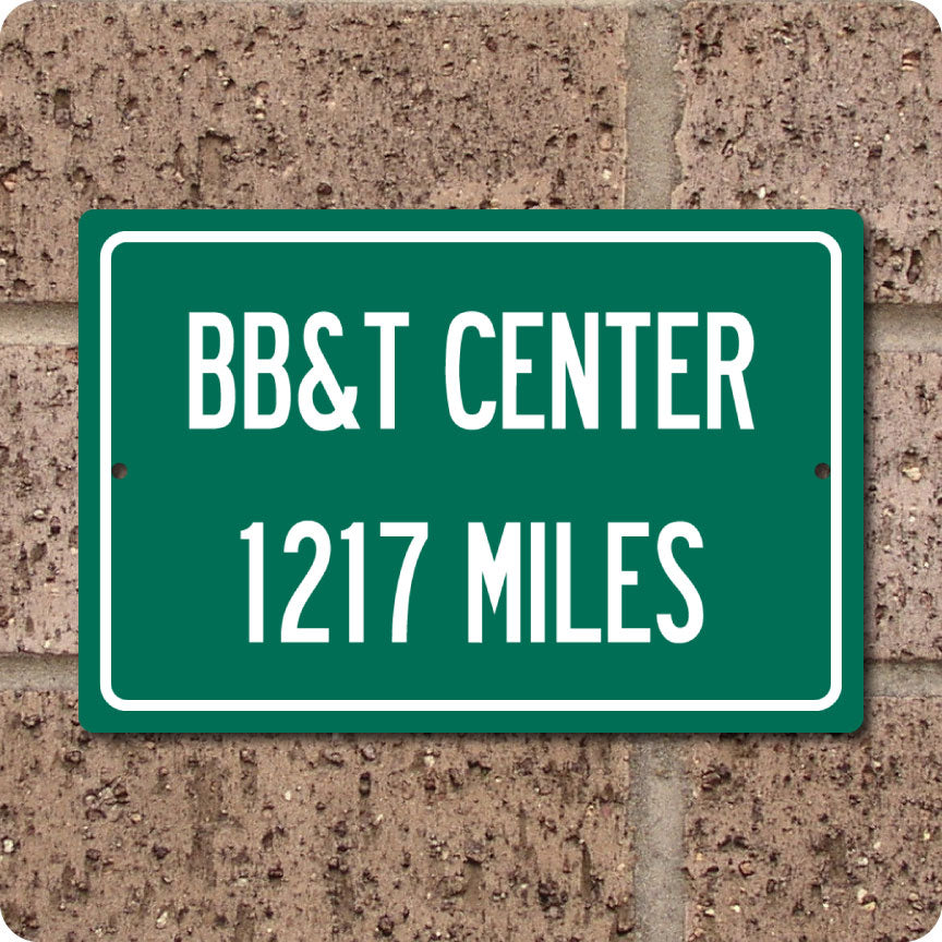 Personalized Highway Distance Sign To: BB&T Center, Home of the Florida Panthers