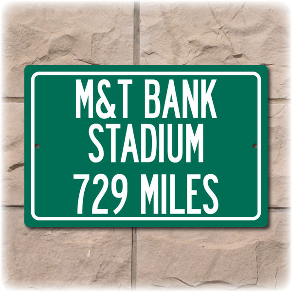 Personalized Highway Distance Sign To: M&T Bank Stadium, Home of the Baltimore Ravens