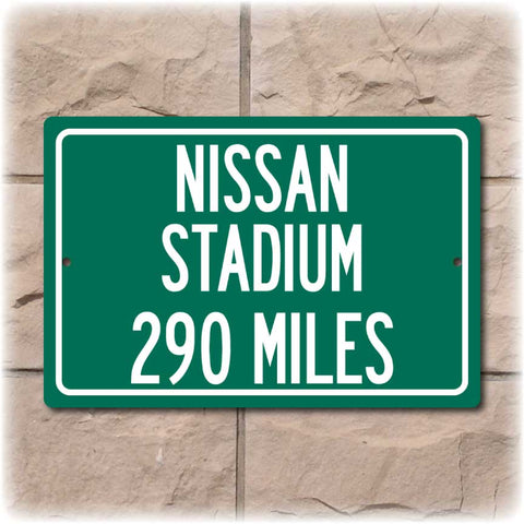 Personalized Highway Distance Sign To: Nissan Stadium, Home of the Tennessee Titans