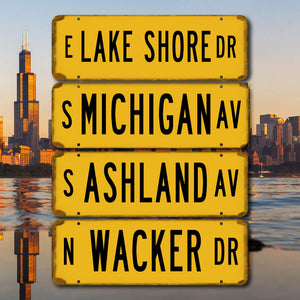 Vintage Chicago Street Signs