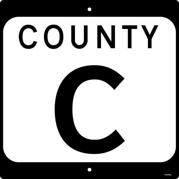 County Letter Highway Signs