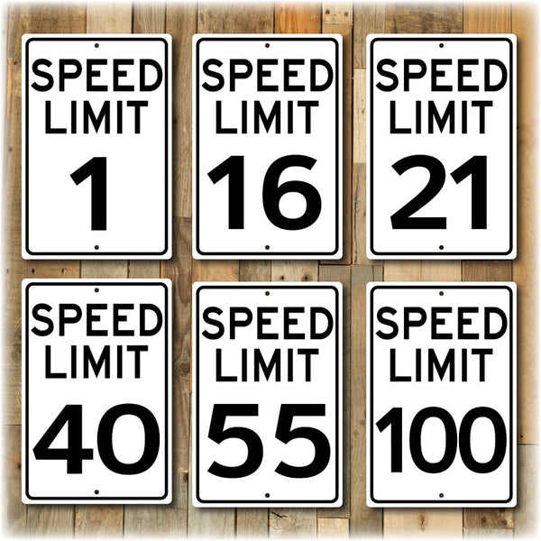 Personalized Speed Limit Street Sign
