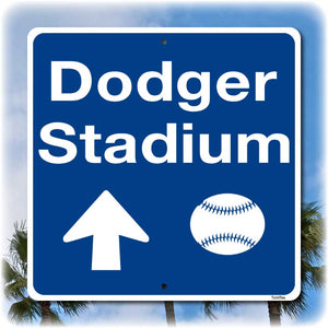 Dodger Stadium Direction Sign, Home of the Los Angeles Dodgers