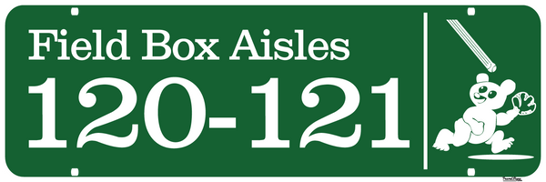Wrigley Field Box Aisle Seat Sign