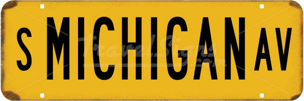 Vintage Chicago Street Signs