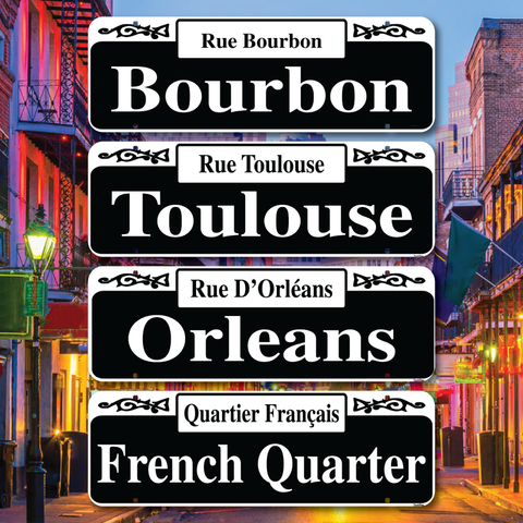 New Orleans French Quarter Street Signs - Home of Mardi Gras