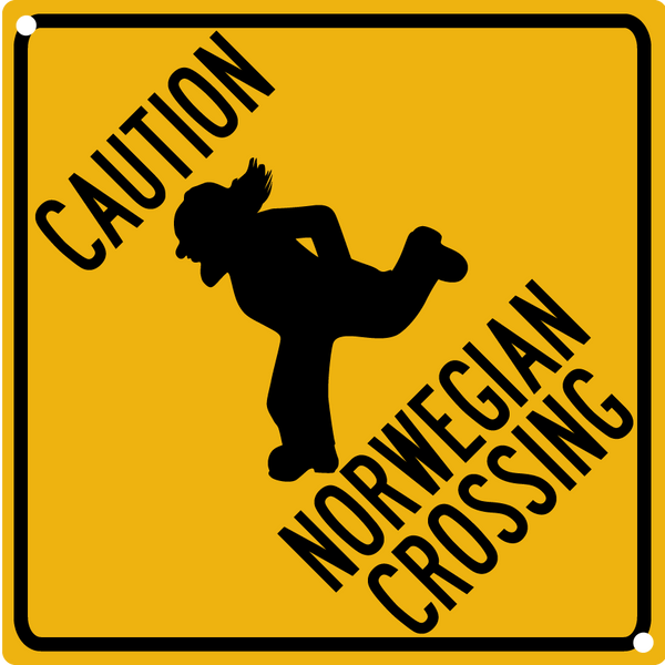 Norwegian Crossing Highway Sign