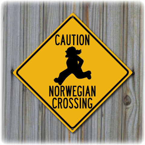 Norwegian Crossing Highway Sign