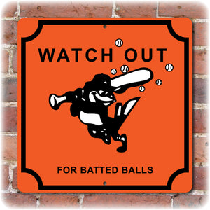Vintage Foul Balls Sign