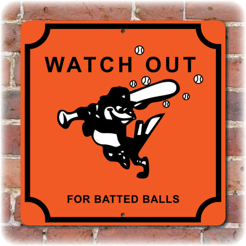 Vintage Foul Balls Sign