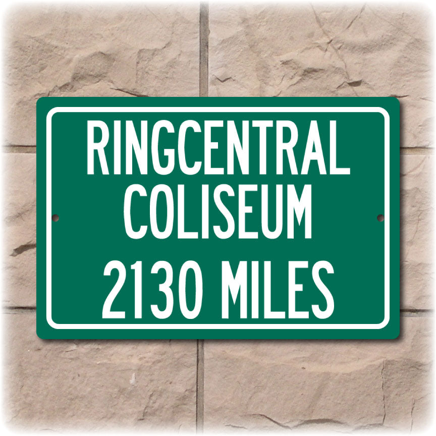 Personalized Highway Distance Sign To: RingCentral Coliseum, Home of the Oakland Raiders