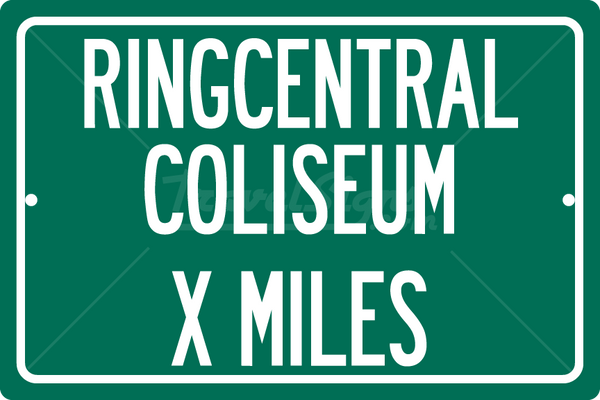 Personalized Highway Distance Sign To: RingCentral Coliseum, Home of the Oakland Raiders