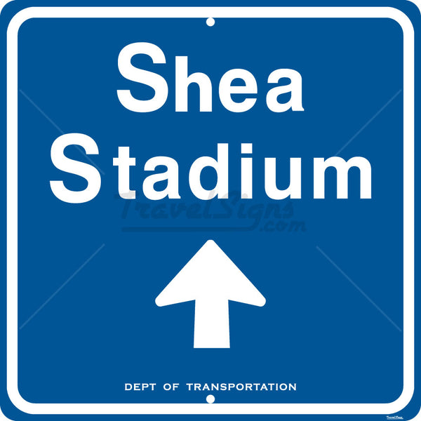 Shea Stadium Direction Arrow Sign