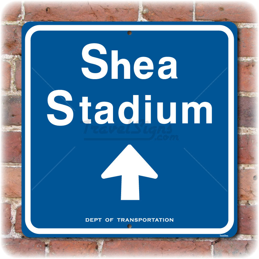 Shea Stadium Direction Arrow Sign