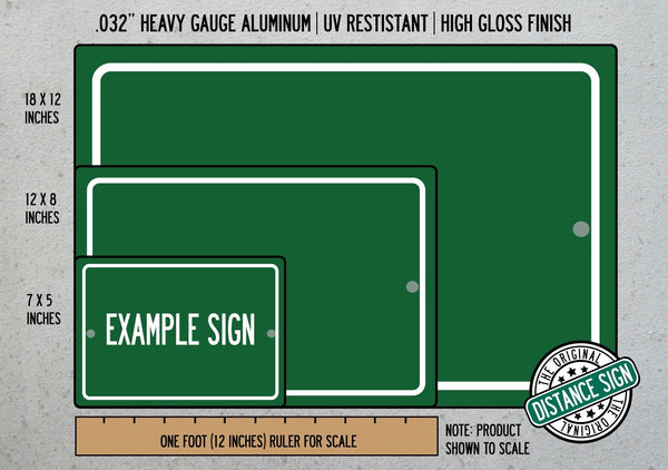 Personalized University Highway Distance Sign - Michigan State