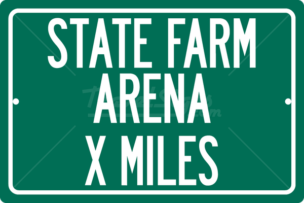 Personalized Highway Distance Sign To: State Farm Arena, Home of the Atlanta Hawks