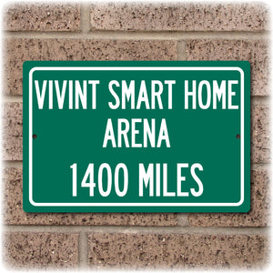 Personalized Highway Distance Sign To: Vivint Smart Home Arena, Home of the Utah Jazz