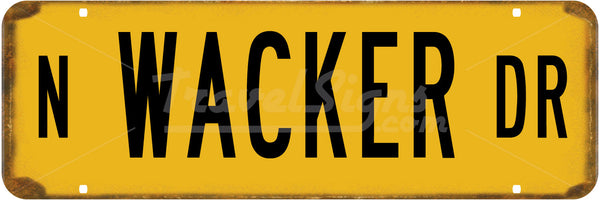 Vintage Chicago Street Signs