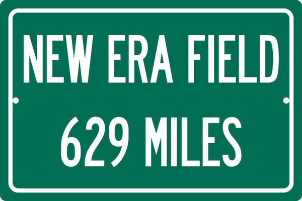Personalized Highway Distance Sign To: New Era Field, Home of the Buffalo Bills