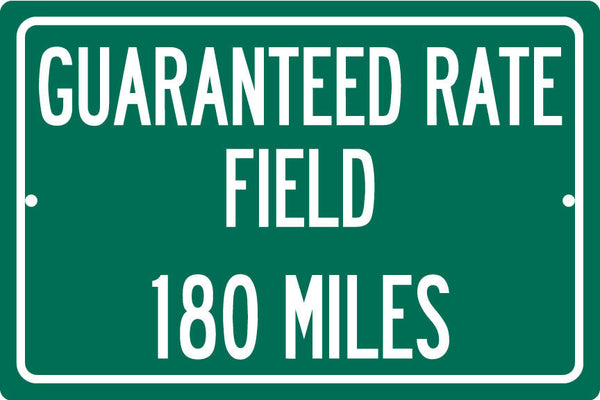 Personalized Highway Distance Sign To: Guaranteed Rate Field, Home of the Chicago White Sox
