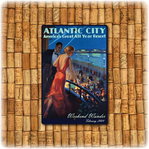 Personalized  Atlantic City Vintage Travel Sign