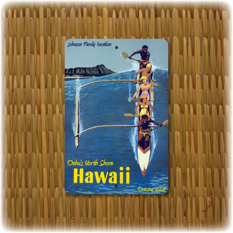 Personalized Hawaii Vintage Travel Sign