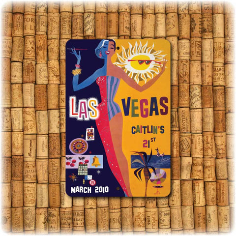 Las Vegas  Personalized  Vintage Travel Sign