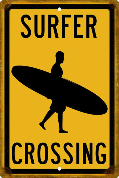 Surfer Crossing Sign