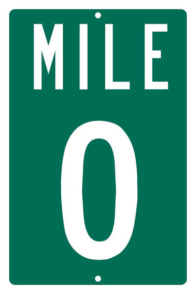 Mile Marker 0 - Key West A1A Highway Sign