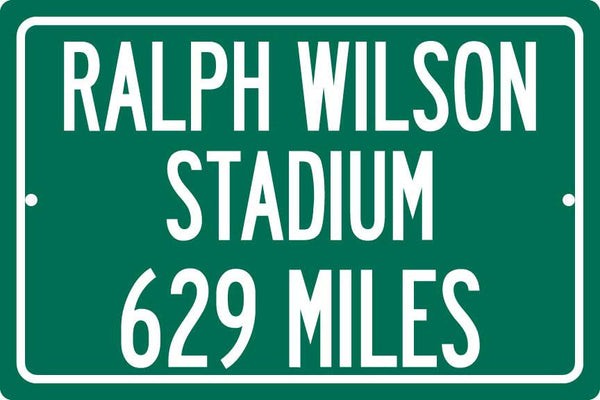 Personalized Highway Distance Sign To: Ralph Wilson Stadium, Home of the Buffalo Bills
