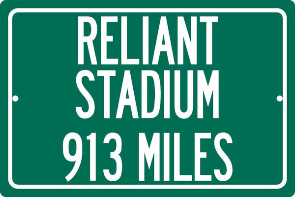 Personalized Highway Distance Sign To: Reliant Stadium, Past Home of the Houston Texans