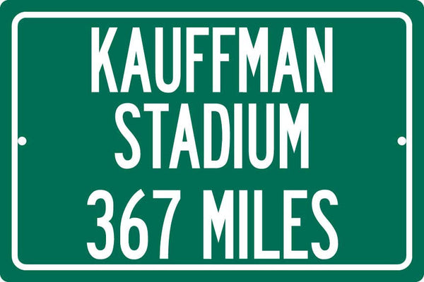 Personalized Highway Distance Sign To: Kauffman Stadium, Home of the Kansas City Royals