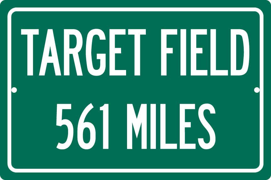 Personalized Highway Distance Sign To: Target Field, Home of the Minne ...