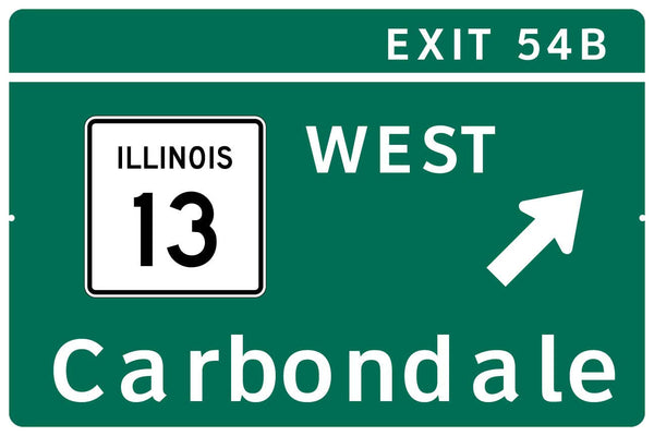 Southern Illinois I-57 Exit Sign Replica