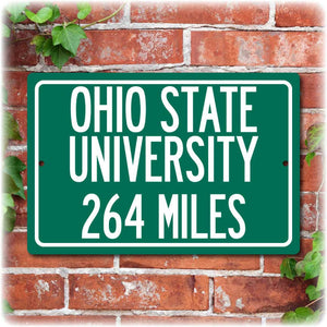 Personalized University Highway Distance Sign - Ohio State