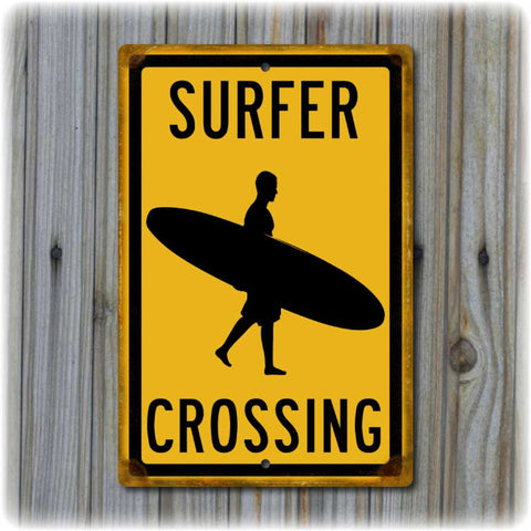 Surfer Crossing Sign