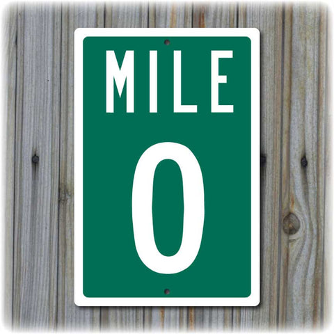 Mile Marker 0 - Key West A1A Highway Sign