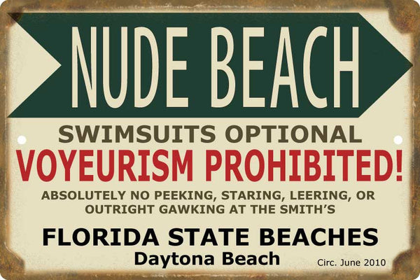 Nude Beach Personalized Sign