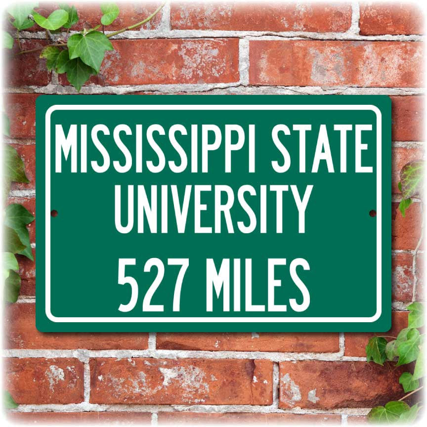 Personalized University Highway Distance Sign - Mississippi State