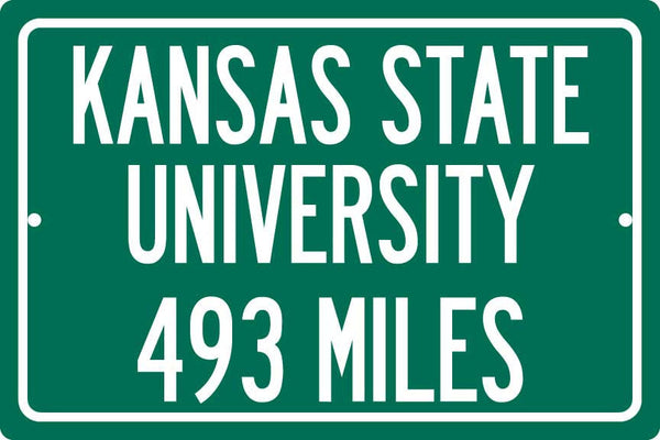Personalized University Highway Distance Sign - Kansas State