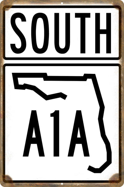Florida A1A South Highway Sign - Key West