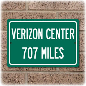 Personalized Highway Distance Sign To: Verizon Center, Home of the Washington Wizards & Capitals